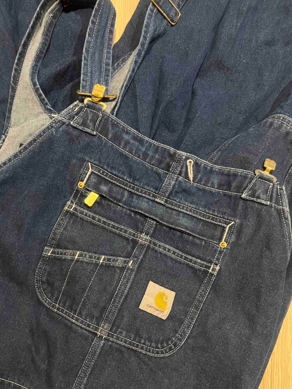 Carhartt Men's Loose Fit Denim Bib Overalls (Custom Cut Hems)